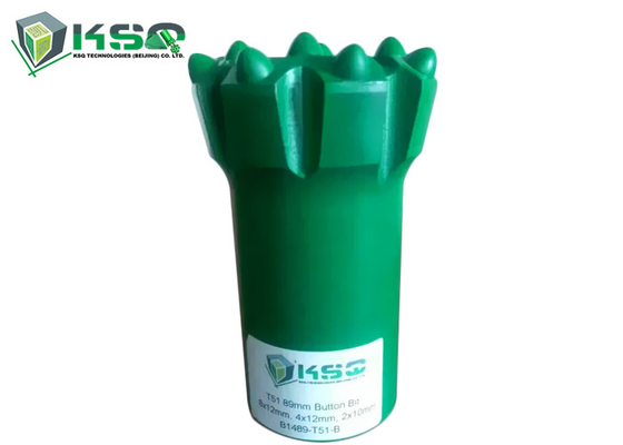T51 89mm 8X12 4X12 2X10 4 হোল হার্ড রক মাইনিং ড্রিলিন বিট বোতাম ড্রিল বিট