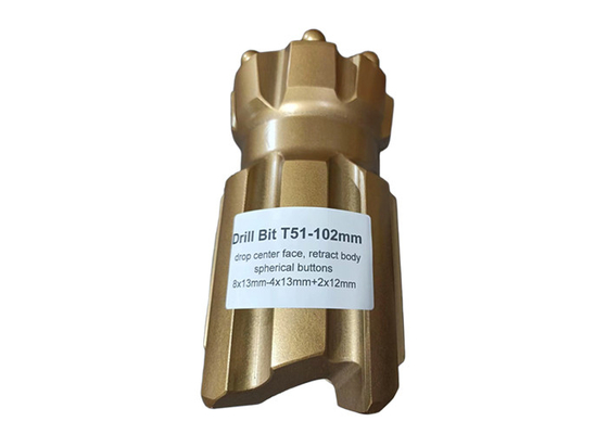 89mm-127mm T51 ব্যাসার্ধ টানেলিং ফোরজিং প্রক্রিয়াকরণের জন্য retractable ড্রিল বিট প্রকার
