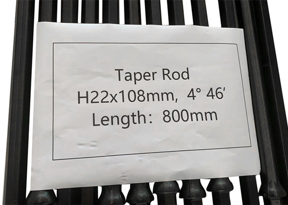 H22x108mm ট্যাপার ড্রিল স্টিল রড 4/6/7/11/12 ডিগ্রী দৈর্ঘ্য 800mm শীর্ষ হ্যামার ড্রিলিং জন্য