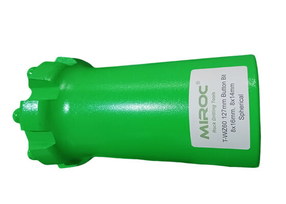 T-WIZ60-127mm উচ্চ পারফরম্যান্স ড্রিলিংয়ের জন্য অ্যালোয় স্টিল এবং টংস্টেন কার্বাইড সহ থ্রেডেড রক ড্রিল বোতাম বিট
