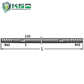 R32 এক্সটেনশন রড R32- রাউন্ড 32-R32 ফ্লাশিং হোল 9.2 মিমি রেঞ্চ ফ্লাট 25.4 মিমি