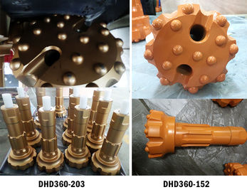 6 ইঞ্চি উচ্চ এয়ার চাপ DHD360 ড্রিল বিট এবং হ্যামার ডাউন হোল রক ড্রিলিং