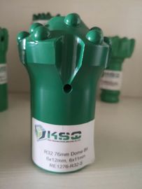 R32 76mm T38 T45 T51 মাইনিং / নির্মাণের জন্য গম্বুজ কার্বাইড ড্রিল বিট