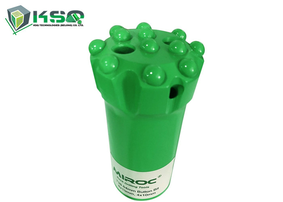 T38 - 76mm ড্রপ সেন্টার / ফ্ল্যাট ফেস উচ্চ পরিধান প্রতিরোধের থ্রেডেড ড্রিল বোতাম বিট