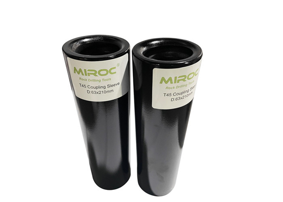 ড্রিল রডের জন্য T45-210mm মাইনিং কার্বাইড রক ড্রিলিং টুল অ্যাডাপ্টার কাপলিং হাতা