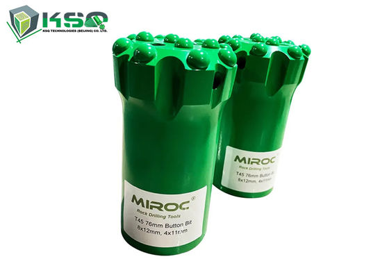 রক ড্রিলিং থ্রেডেড টংস্টেন কার্বাইড ড্রিল বোতাম বিট টি 38 ব্যাসার্ধ 64mm