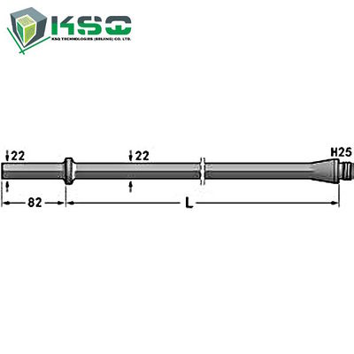 H25 হেক্স 22 মিমি ড্রিল রড শঙ্ক 108 মিমি