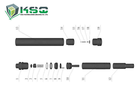 DTH ড্রিলিং সরঞ্জাম মালিকানা তাপ চিকিত্সা প্রক্রিয়া DTH90- আমি হাতুড়ি