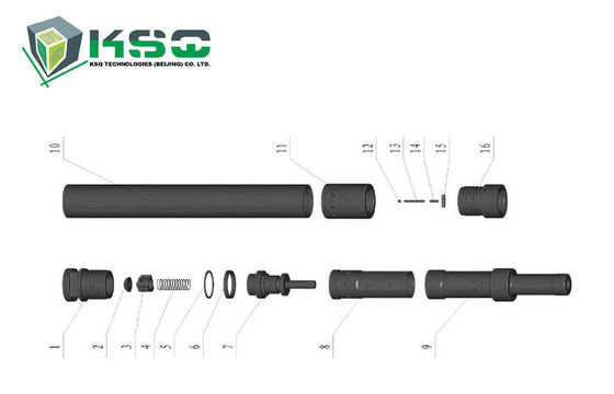 ভূগর্ভস্থ খনির DTH ড্রিলিং সরঞ্জাম DTH4.5 হাতুড়ি / DTH4.5-10 পিস্টন কেস