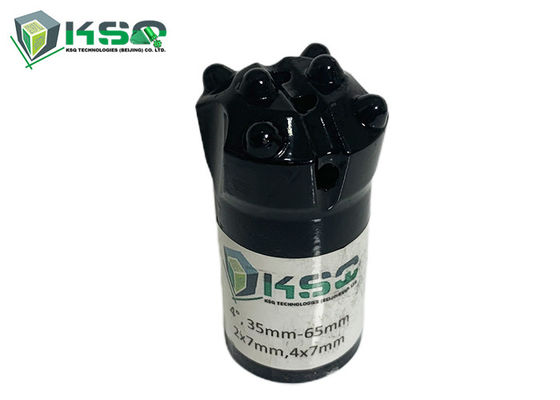 ছোট গর্ত তুরপুনের জন্য 35-65 মিমি 4 ডিগ্রি টেপারড টাংস্টেন কার্বাইড বোতাম বিট